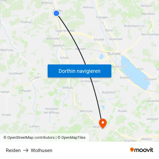 Reiden to Wolhusen map