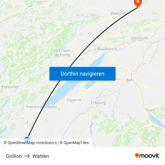 Gollion to Wahlen map