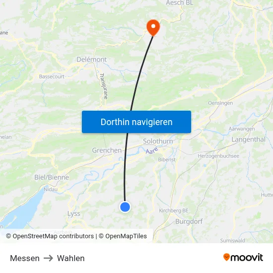 Messen to Wahlen map