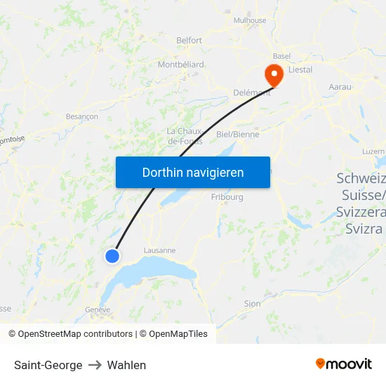 Saint-George to Wahlen map