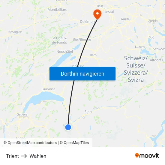 Trient to Wahlen map
