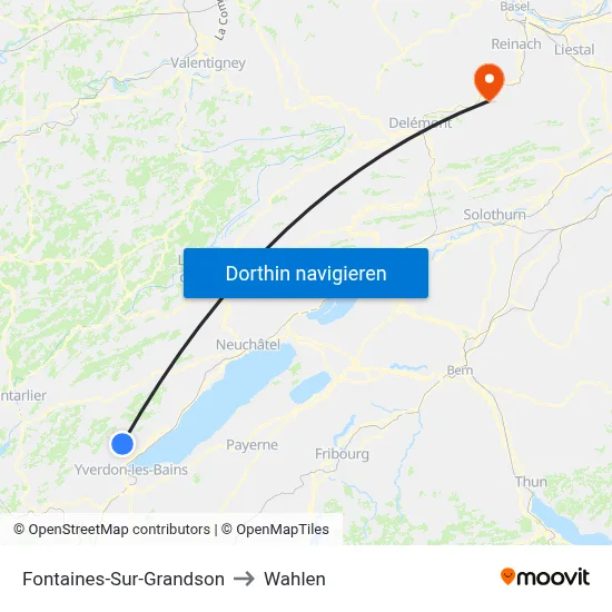 Fontaines-Sur-Grandson to Wahlen map