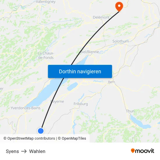 Syens to Wahlen map