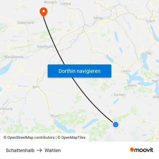 Schattenhalb to Wahlen map