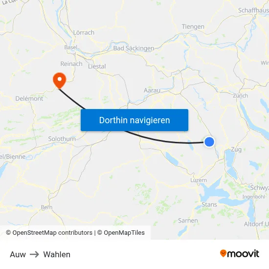 Auw to Wahlen map