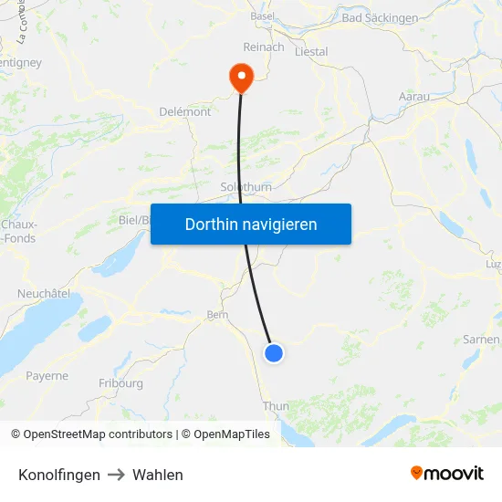 Konolfingen to Wahlen map
