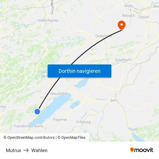 Mutrux to Wahlen map
