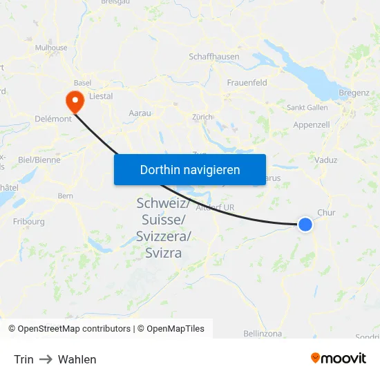 Trin to Wahlen map