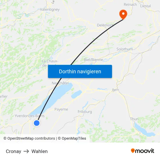 Cronay to Wahlen map