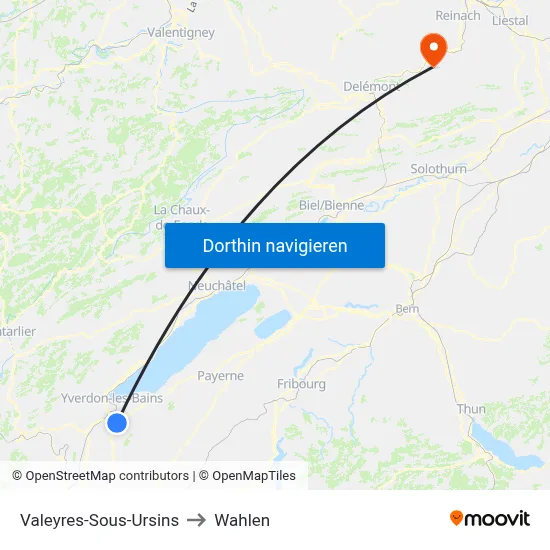 Valeyres-Sous-Ursins to Wahlen map