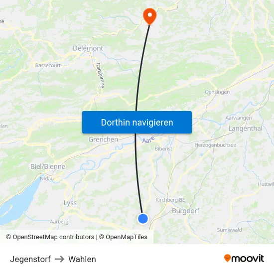 Jegenstorf to Wahlen map
