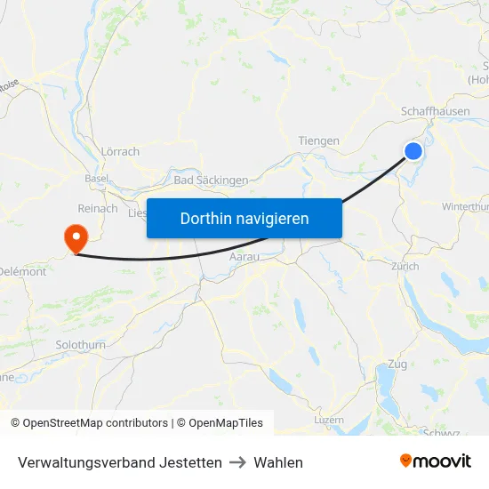 Verwaltungsverband Jestetten to Wahlen map