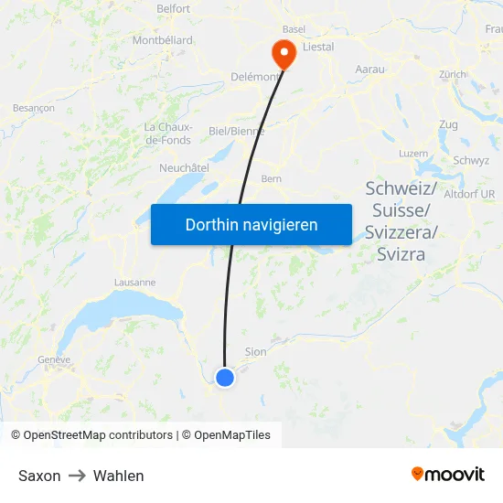 Saxon to Wahlen map