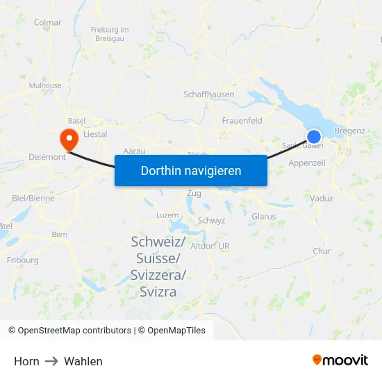 Horn to Wahlen map