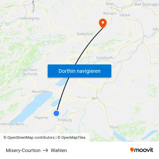 Misery-Courtion to Wahlen map
