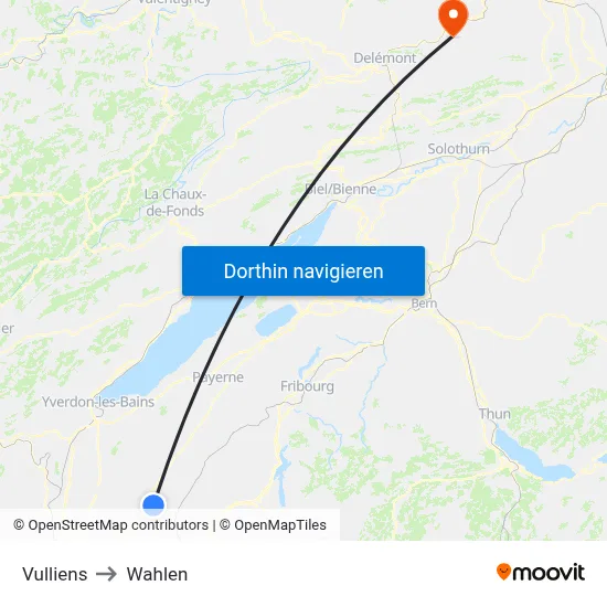 Vulliens to Wahlen map