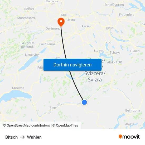 Bitsch to Wahlen map