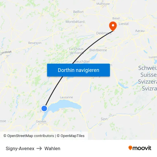 Signy-Avenex to Wahlen map