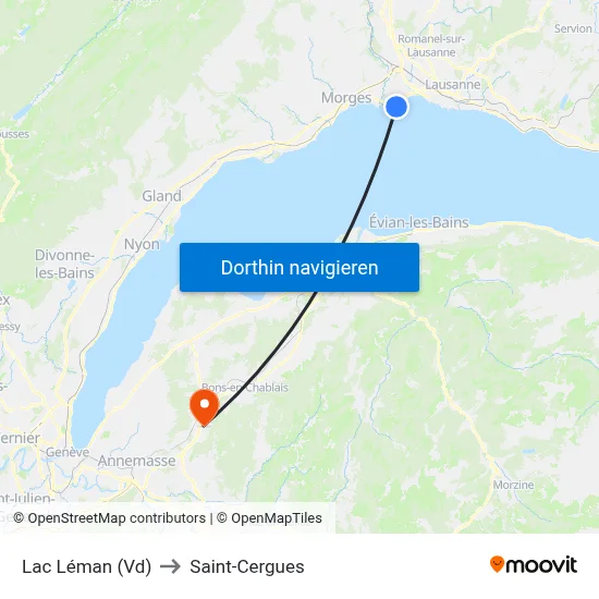 Lac Léman (Vd) to Saint-Cergues map