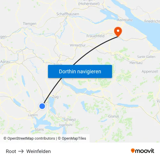 Root to Weinfelden map