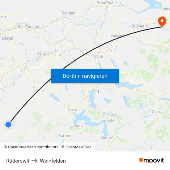Rüderswil to Weinfelden map