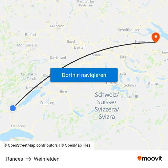 Rances to Weinfelden map