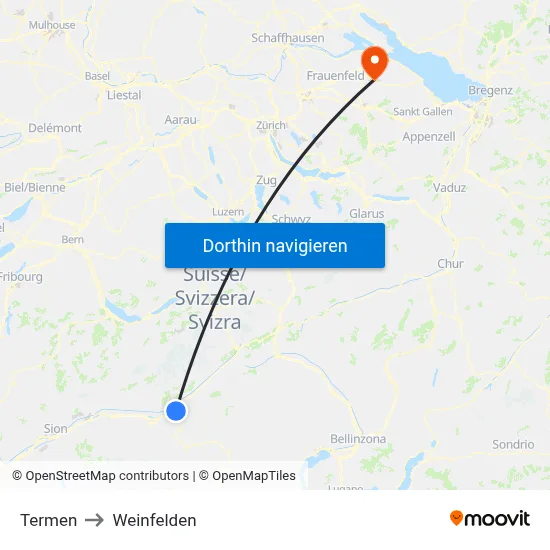 Termen to Weinfelden map