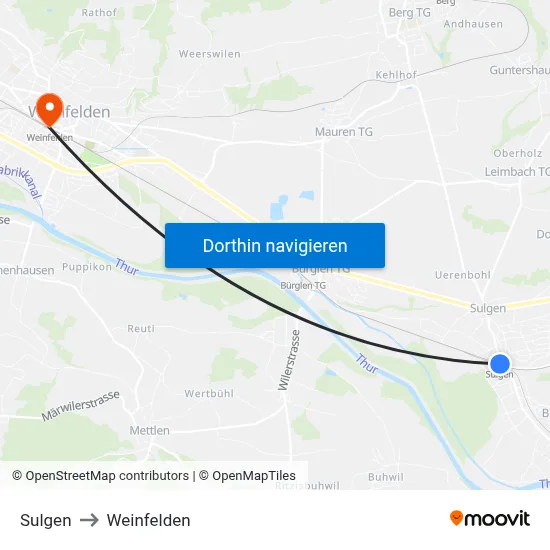 Sulgen to Weinfelden map