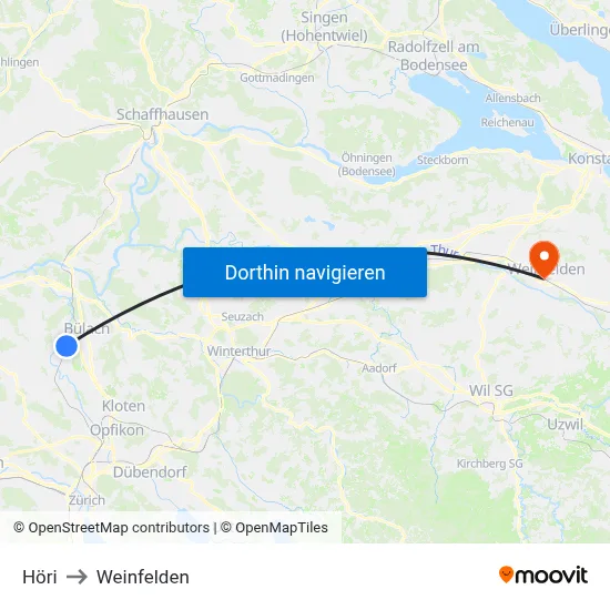 Höri to Weinfelden map
