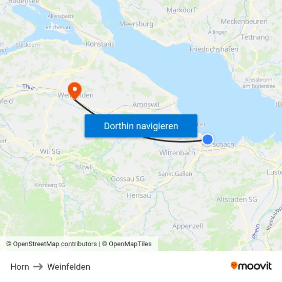Horn to Weinfelden map