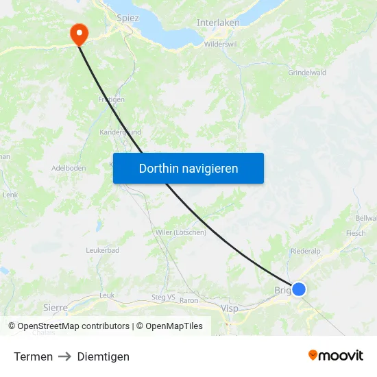 Termen to Diemtigen map