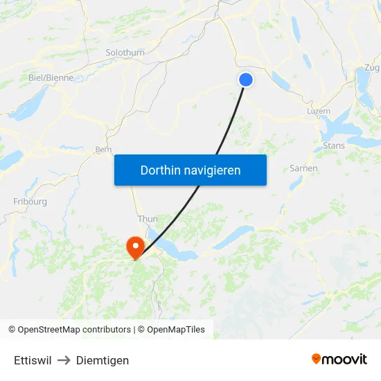 Ettiswil to Diemtigen map