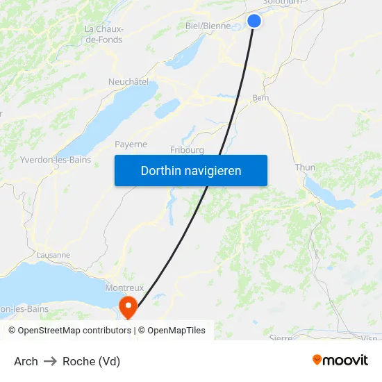 Arch to Roche (Vd) map
