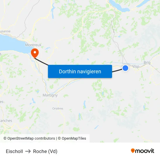 Eischoll to Roche (Vd) map