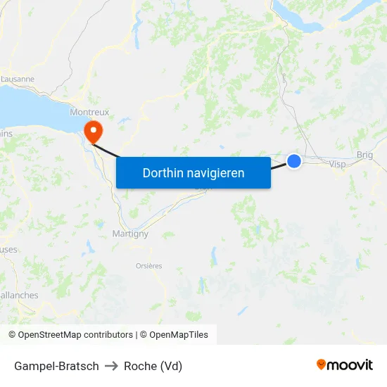 Gampel-Bratsch to Roche (Vd) map