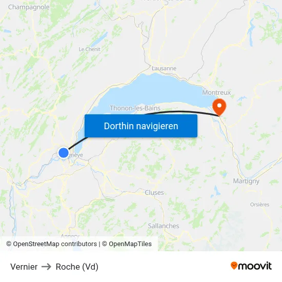 Vernier to Roche (Vd) map