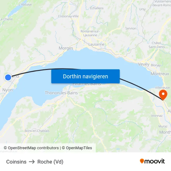 Coinsins to Roche (Vd) map
