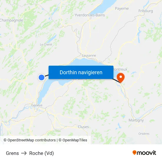 Grens to Roche (Vd) map