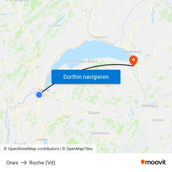 Onex to Roche (Vd) map