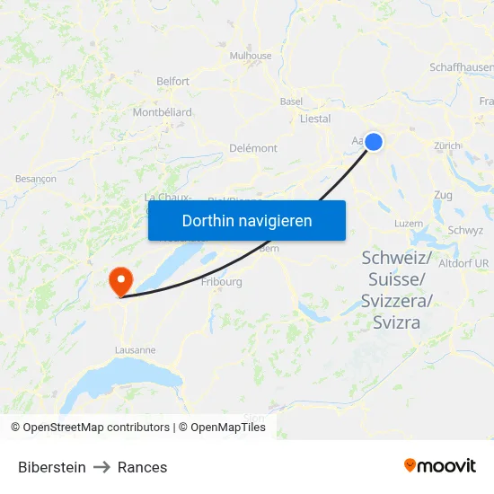 Biberstein to Rances map