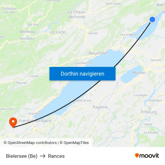 Bielersee (Be) to Rances map