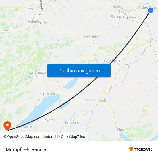 Mumpf to Rances map