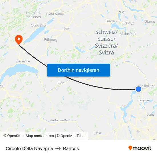 Circolo Della Navegna to Rances map