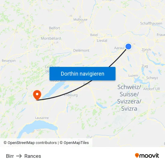 Birr to Rances map