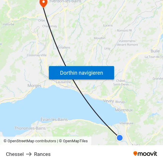 Chessel to Rances map