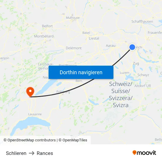 Schlieren to Rances map