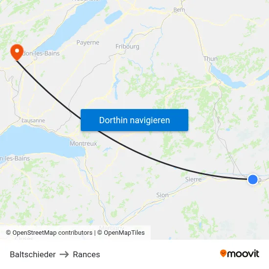 Baltschieder to Rances map