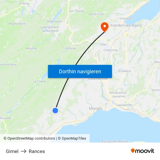 Gimel to Rances map
