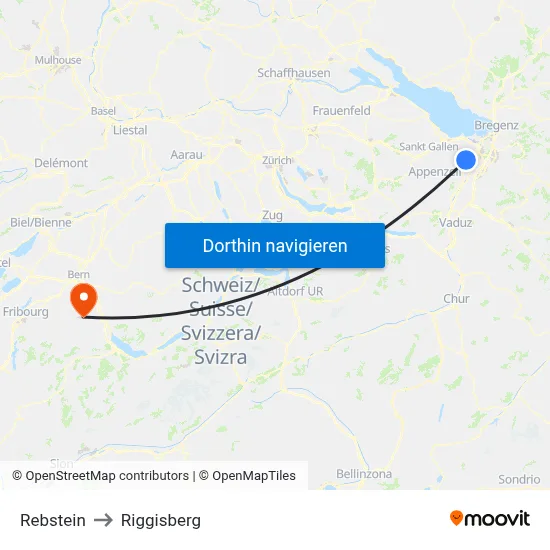 Rebstein to Riggisberg map