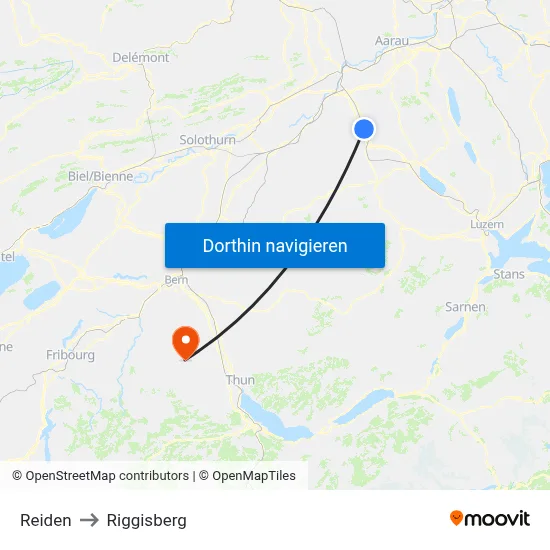 Reiden to Riggisberg map
